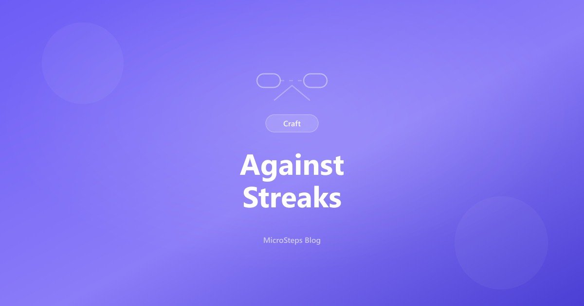 Against Streaks blog cover