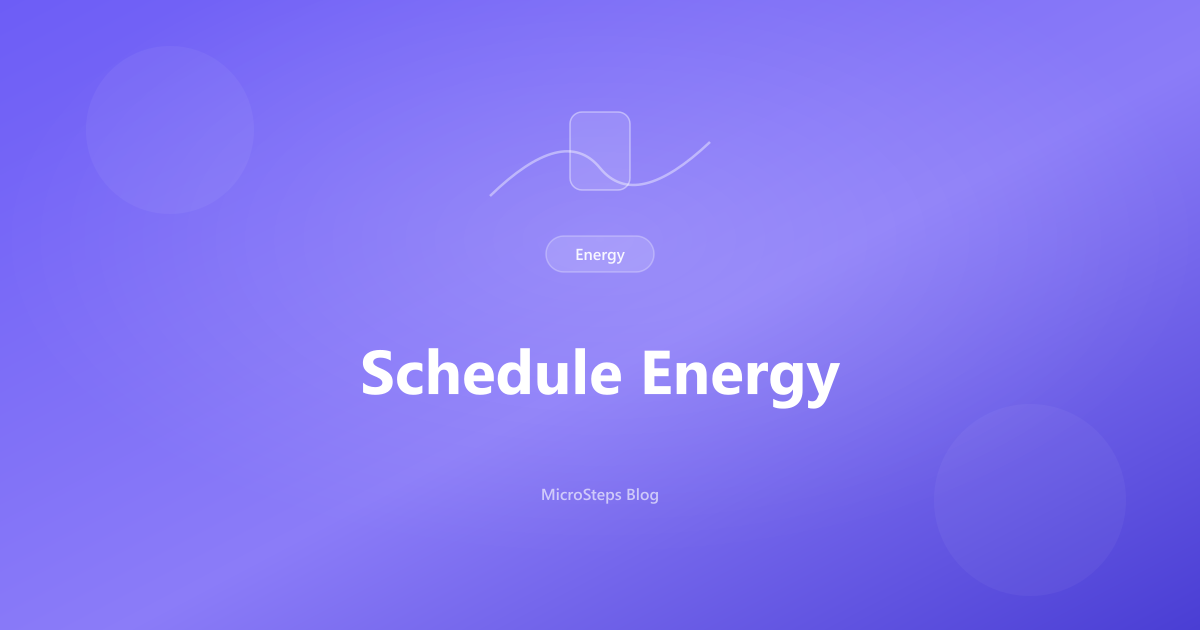 Schedule Energy blog cover